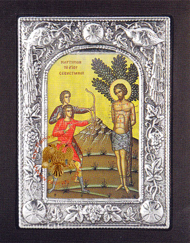 The Martyrdom of St Sebastian Aluminum Icon